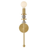 Prim Large Single Light Sconce - Lacquered Brass