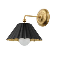 Primrose Wall Sconce Black / Gold Leaf by Maxim Lighting
