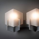Prisma Vanity Light detail in Sterling, by Hubbardton Forge