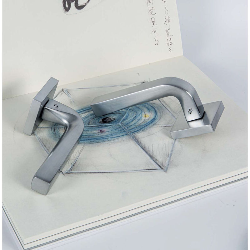 Prius Door Lever in Satin Chrome by Colombo Design