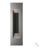 Procession Outdoor Wall Light Small, shown in Coastal Burnished Steel, Coastal Black, by Hubbardton Forge