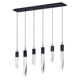 Quartz 6-Light LED Pendant by ET2 - Black