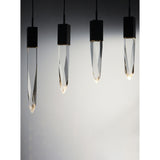 Quartz 6-Light LED Pendant by ET2 - Black