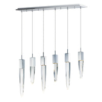 Quartz 6-Light LED Pendant by ET2 - Polished Chrome