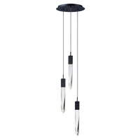 Quartz LED Pendant by ET2 - 3-Light, Black
