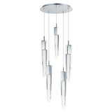 Quartz LED Pendant by ET2 - 5-Light, Polished Chrome