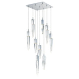 Quartz LED Pendant by ET2 - 9-Light, Polished Chrome