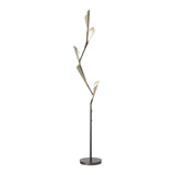 Quill Floor Lamp, shown in Dark Smoke, Modern Brass, by Hubbardton Forge