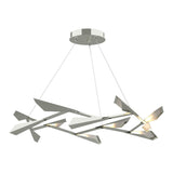 Quill LED Pendant Large in Sterling, Sterling by Hubbardton Forge