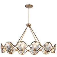 Quincy Linear Chandelier 40'' Distressed Twilight