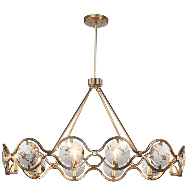 Quincy Linear Chandelier 40'' Distressed Twilight