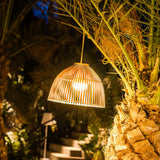 Reona Portable Pendant Light - lit in a palm tree