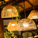 Reona Portable Pendant Light - grouped with Bossa and Sisine under a pergola