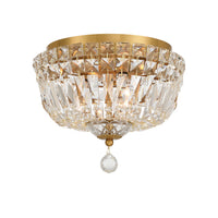 Roslyn 10'' Aged Brass Flush Mount by Crystorama