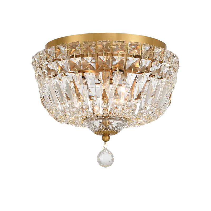 Roslyn 10'' Aged Brass Flush Mount by Crystorama