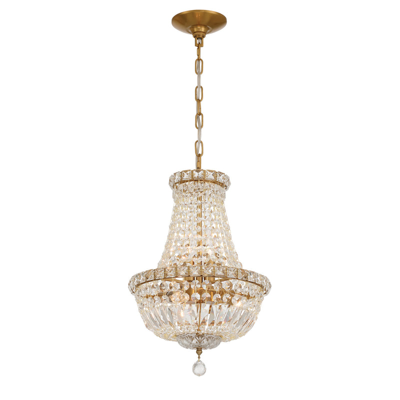 Roslyn 12'' Aged Brass Chandelier by Crystorama