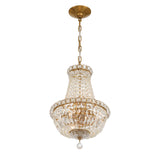 Roslyn 12'' Aged Brass Chandelier by Crystorama