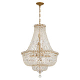 Roslyn 22'' Aged Brass Chandelier by Crystorama