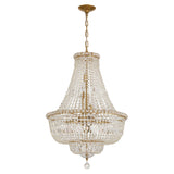 Roslyn 22'' Aged Brass Chandelier by Crystorama