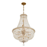 Roslyn 22'' Aged Brass Chandelier by Crystorama