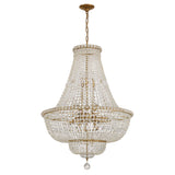 Roslyn 28'' Aged Brass Chandelier by Crystorama