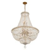 Roslyn 28'' Aged Brass Chandelier by Crystorama