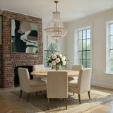 Roslyn 28'' Aged Brass Chandelier by Crystorama
