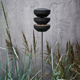 Rosendahl Recycled Bird-Feeding Station on Pole, Green, H: 42.1" By Rosendahl