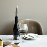 Rosendahl Grand Cru Barware Pouring, Aerating, and Decanting Stopper, Black/Steel, H: 9.4" By Rosendahl