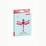 Ruby Dragonfly Wall Art, flat-pack packaging