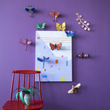 Ruby Dragonfly Wall Art, styled in an interior