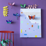 Ruby Dragonfly Wall Art, styled in an interior