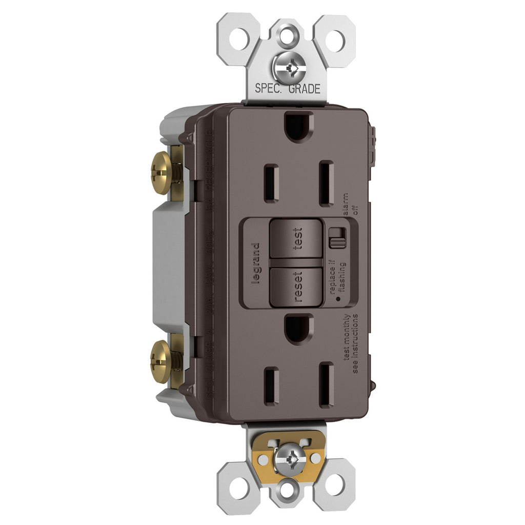 Radiant 15A Tamper-Resistant Self-Test GFCI Outlet with Audible Alarm ...