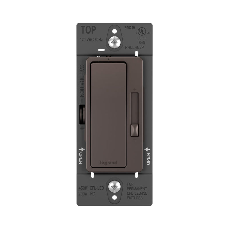 Radiant CFL-LED Dimmer in Dark Bronze by Legrand Radiant, alternate view