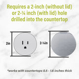 Radiant Kitchen Countertop Outlet in 15A Matte White by Legrand Radiant, alternate view 1