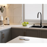 Radiant Kitchen Countertop Outlet Lid by Legrand Radiant installed in a home setting