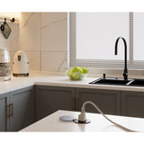 Radiant Kitchen Countertop Outlet Lid by Legrand Radiant installed in a home setting