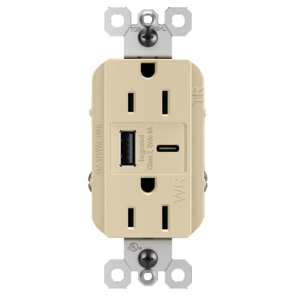 Radiant Outdoor Ultra Fast USB Outlet Ivory