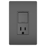 Radiant Single Pole/3-Way Switch with 15A Tamper-Resistant Outlet By Legrand Radiant BK