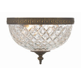 Radley Crystal Flush Mount 10" English Bronze