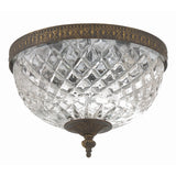 Radley Crystal Flush Mount 10" English Bronze