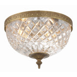 Radley Crystal Flush Mount 10" Olde Brass