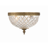 Radley Crystal Flush Mount 10" Olde Brass