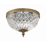 Radley Crystal Flush Mount 10" Olde Brass