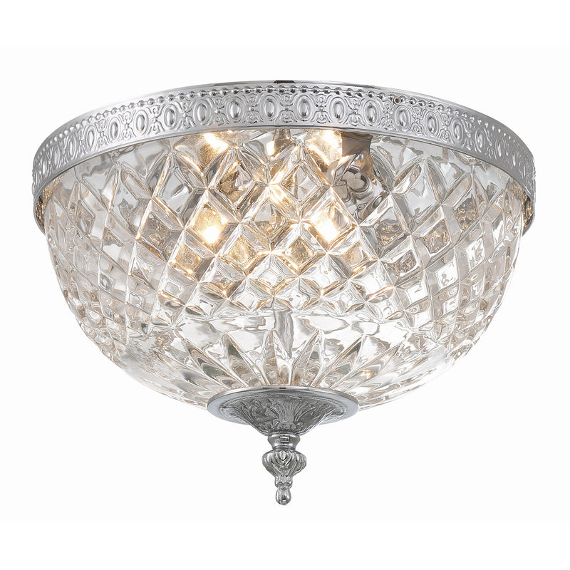 Radley Crystal Flush Mount 10" Polished Chrome