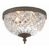 Radley Crystal Flush Mount 12" English Bronze