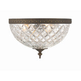 Radley Crystal Flush Mount 12" English Bronze