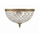 Radley Crystal Flush Mount 12" Olde Brass
