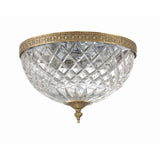 Radley Crystal Flush Mount 12" Olde Brass