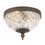 Radley Crystal Flush Mount 8" English Bronze